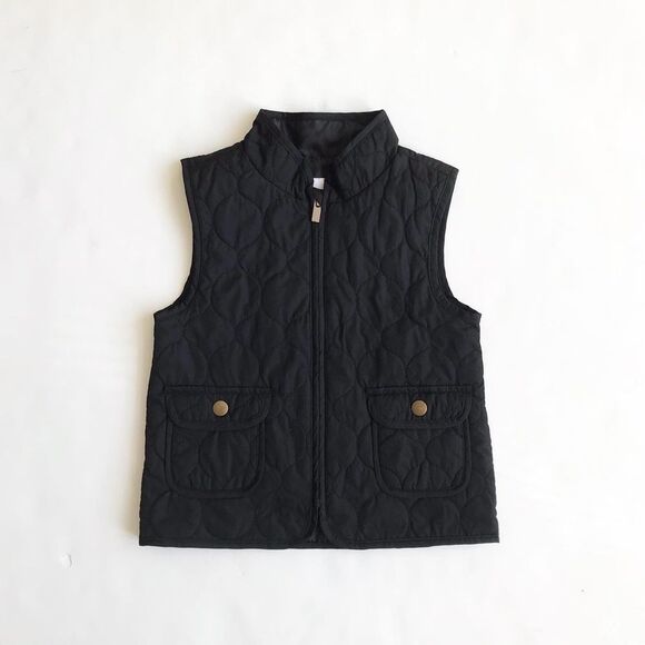 Old Navy black quilt stitched light vest  EUC 5T - Picture 1 of 5
